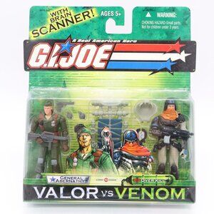 GI Joe General Abernathy & Over Kill Valor vs Venom Ninja Battles Hasbro 2004